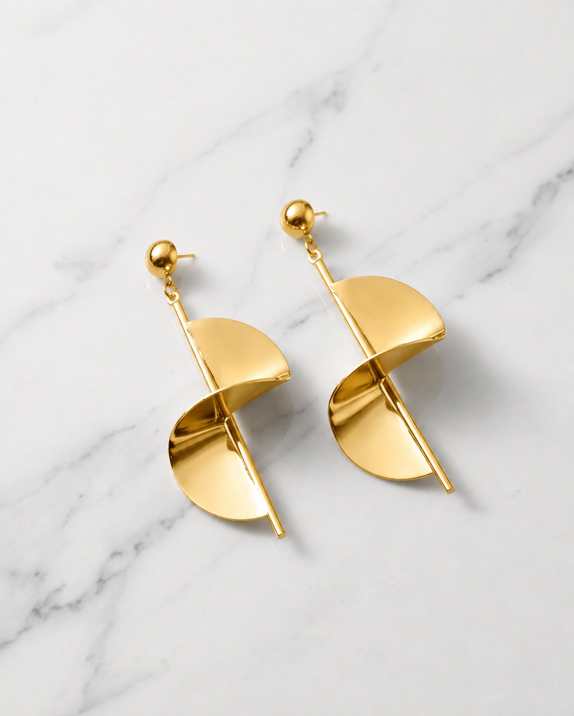 Modern Geometric Drop Earrings
