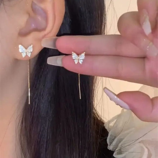 Golden Butterfly Shape Korean earring - TITLIYA