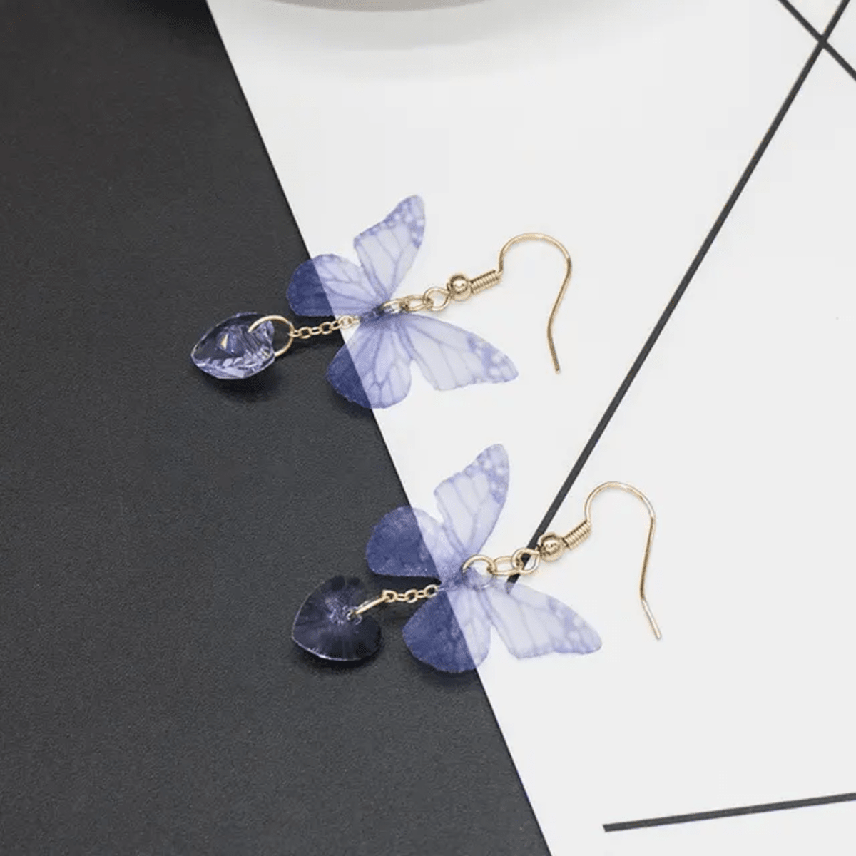 Purple Butterfly Soft Korean earring - TITLIYA