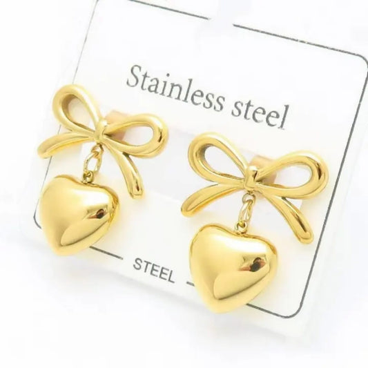 Heart Bow Shape Earring Titliya
