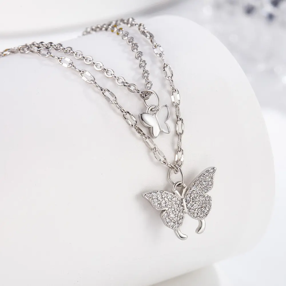 Mini Twin Butterfly Necklace Titliya