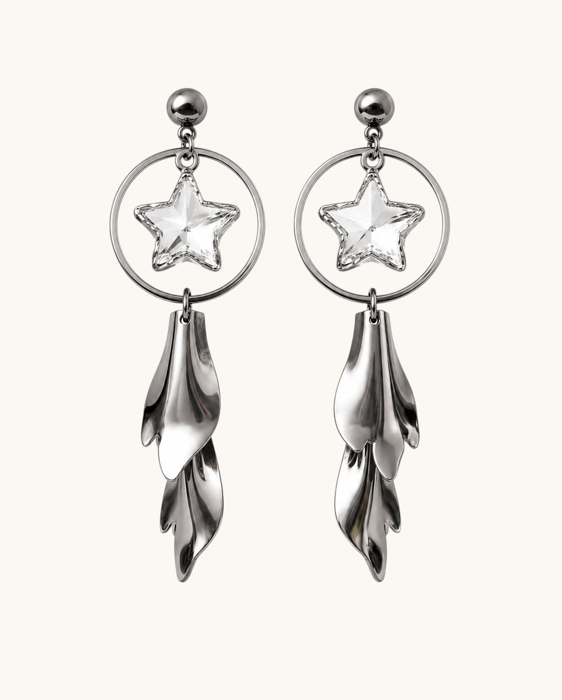 Crystal Star Drop Earrings
