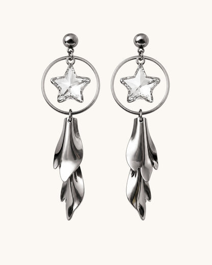 Crystal Star Drop Earrings