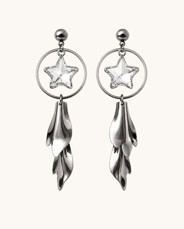 Crystal Star Drop Earrings