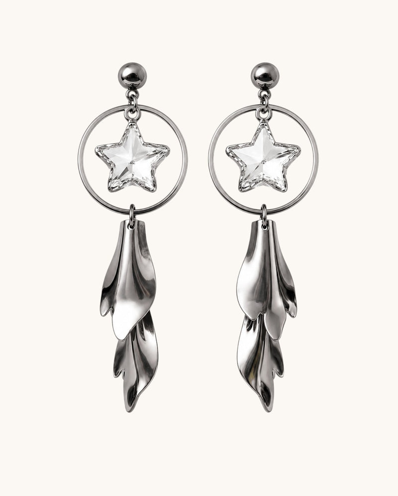 Crystal Star Drop Earrings