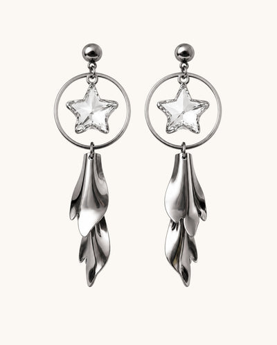 Crystal Star Drop Earrings