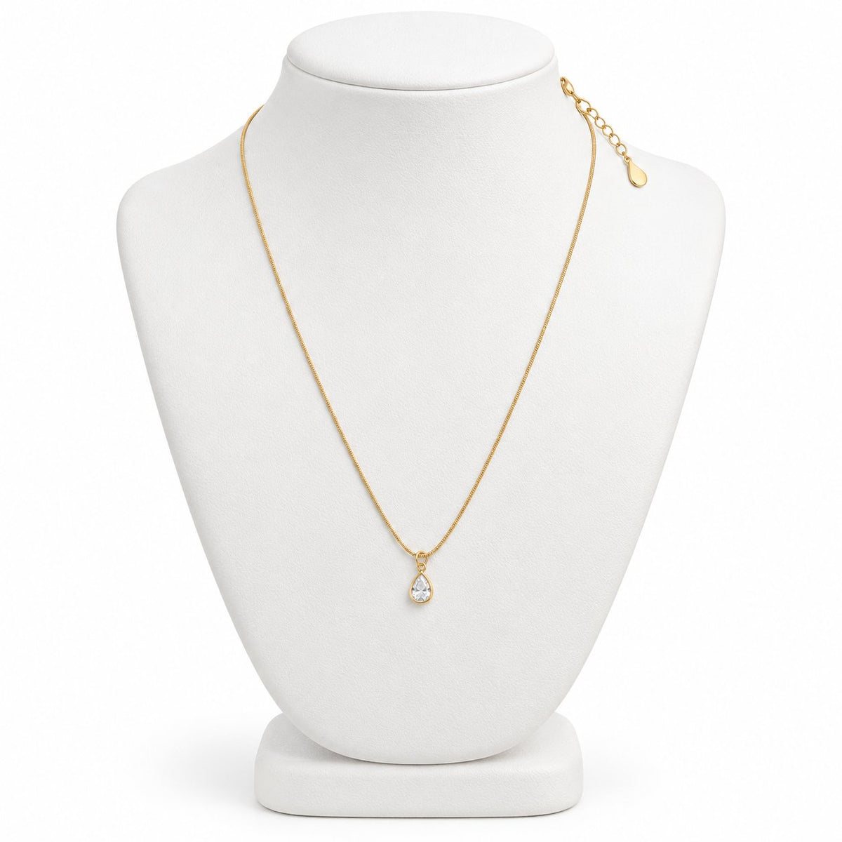 TITLIYA Korean Style Gold Mini Teardrop Pendant Necklace