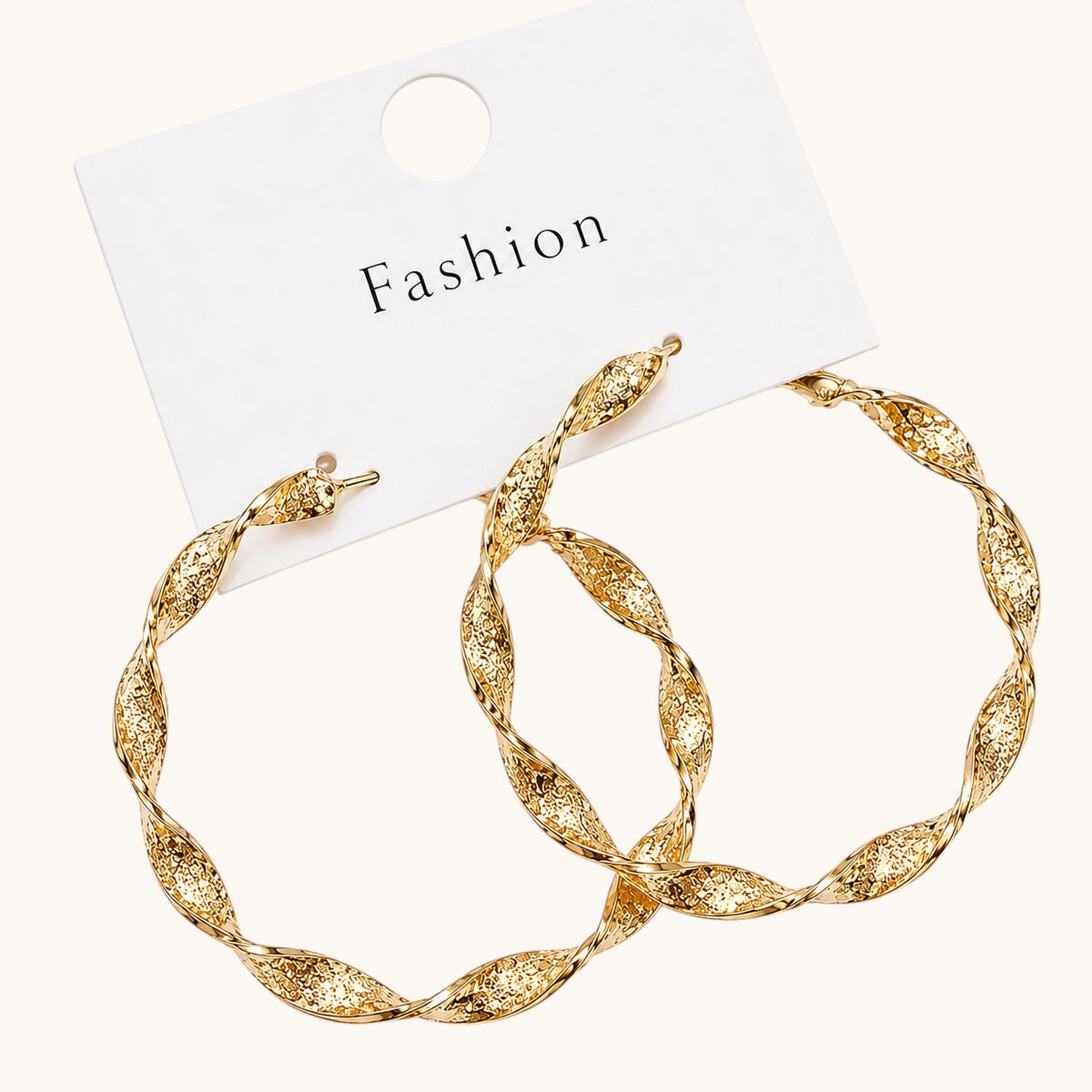 Golden Round Shape Earrings Titliya