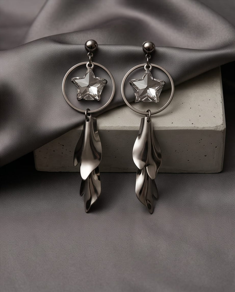 Crystal Star Drop Earrings