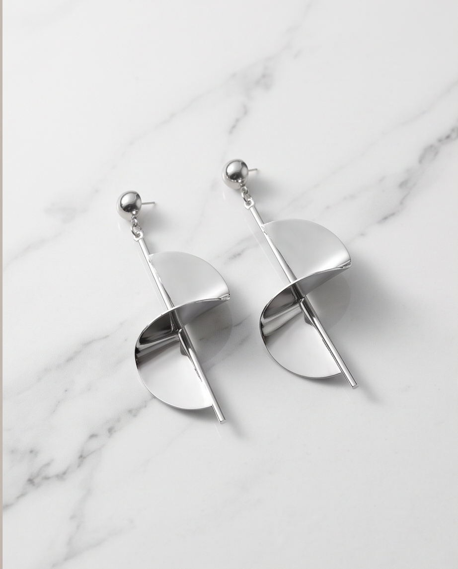 Modern Geometric Drop Earrings
