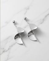 TITLIYA Korean Geometric Silver Drop Earrings