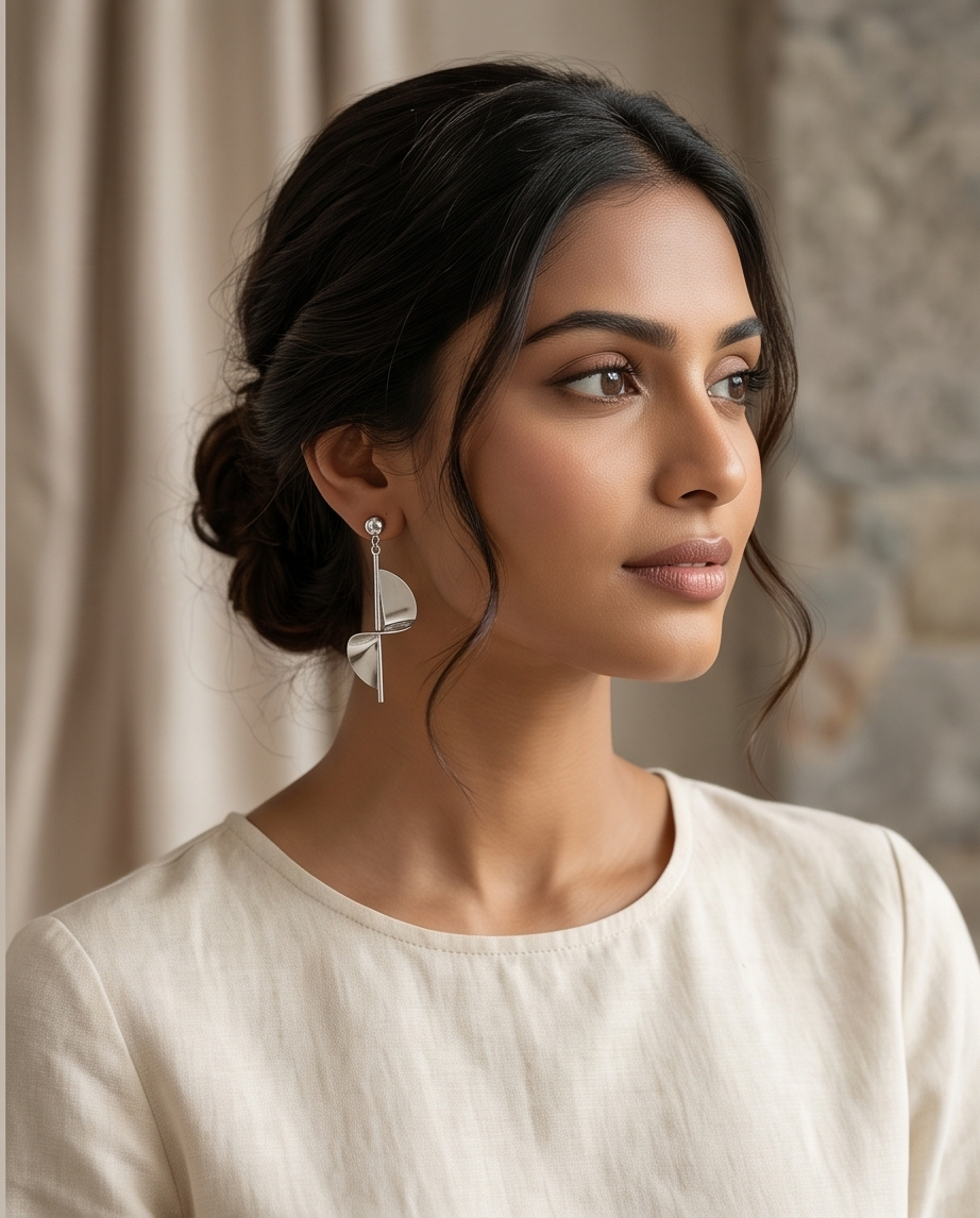 Modern Geometric Drop Earrings