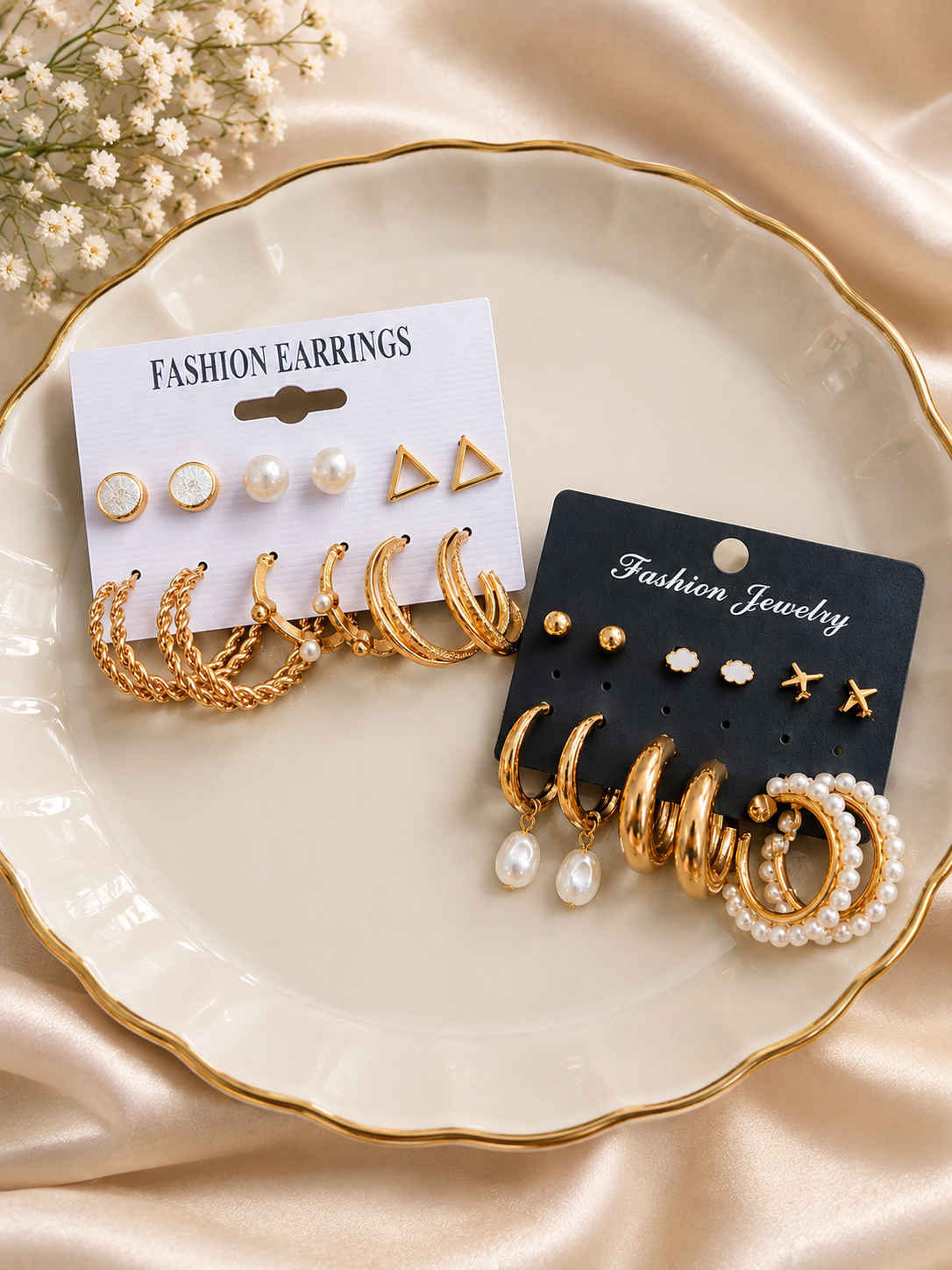 TITLIYA Korean Earrings Combo Set of 12 Pairs