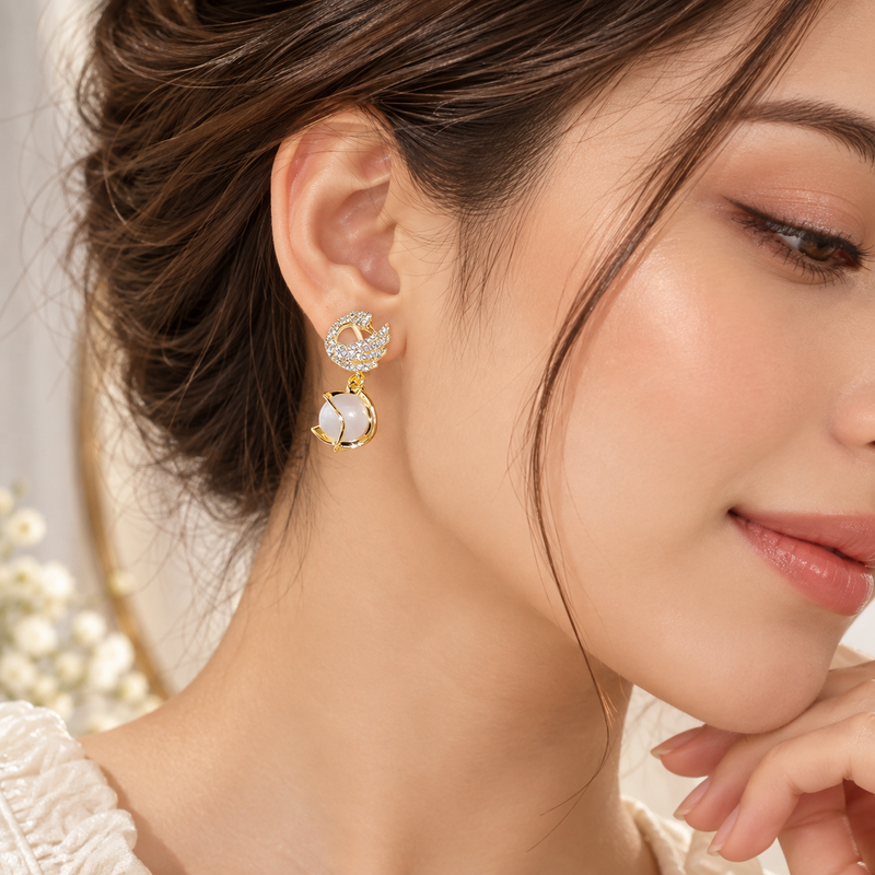 TITLIYA Korean Dove Shape Earrings