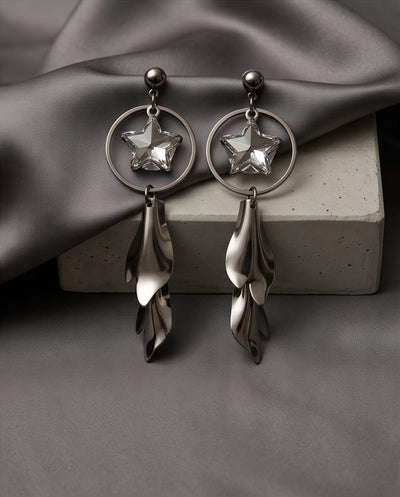 Crystal Star Drop Earrings