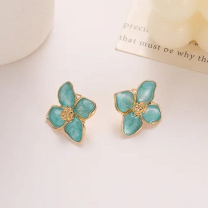 TITLIYA Korean Sea Green Flower Earrings