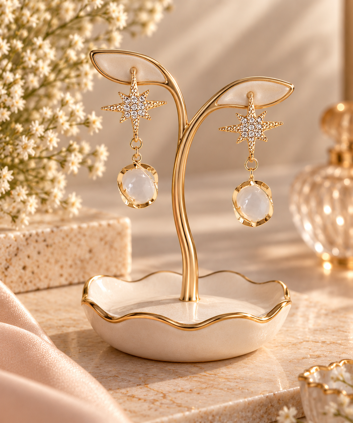 TITLIYA Korean Style Star Drop Earrings for Women