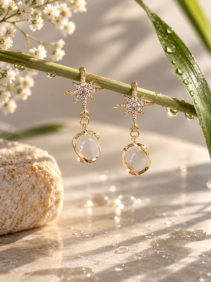 TITLIYA Korean Style Star Drop Earrings for Women