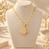 TITLIYA Korean Gold Plated Butterfly Pendant Necklace