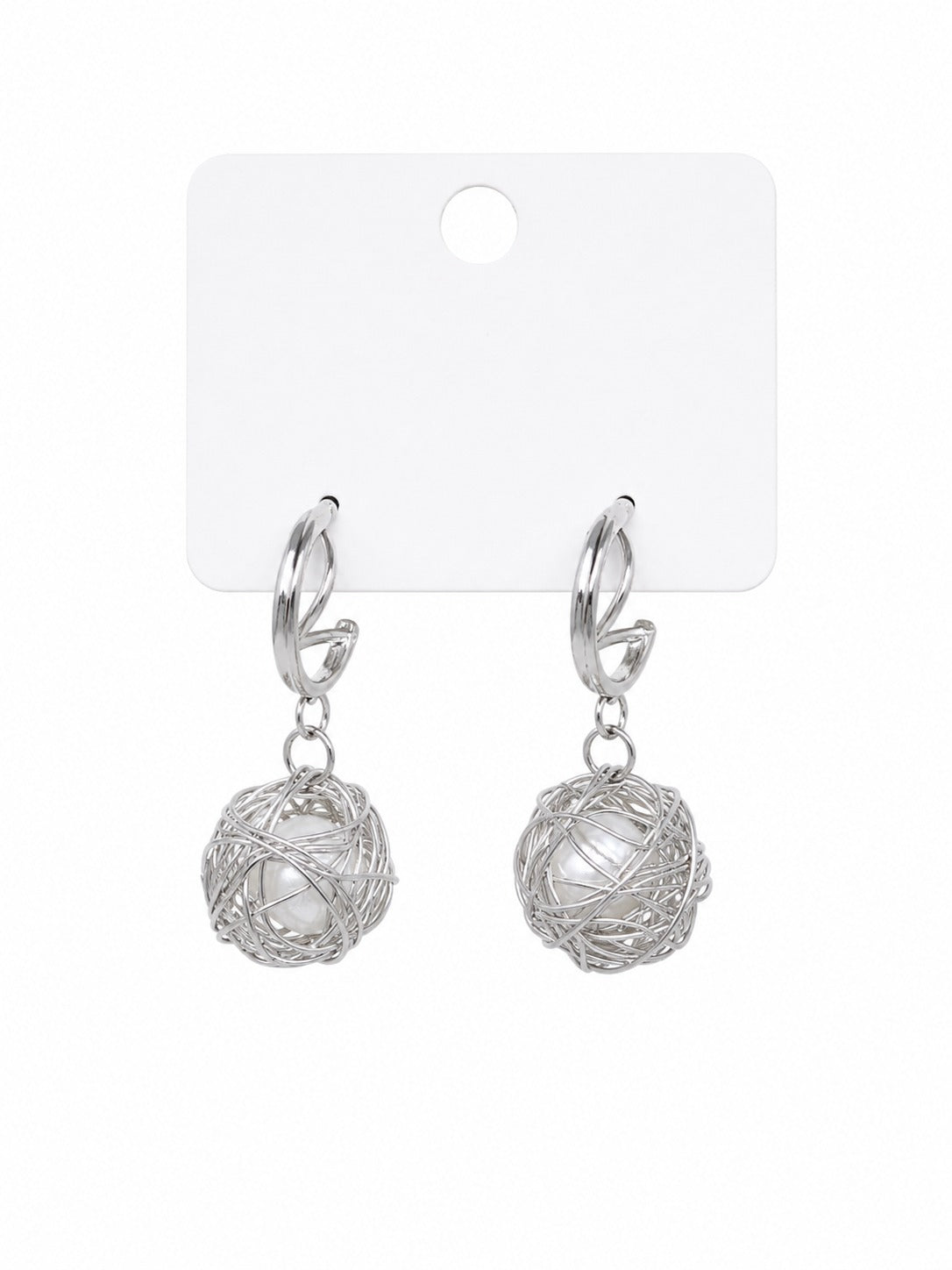 Korean Wire Ball Dangle Earrings