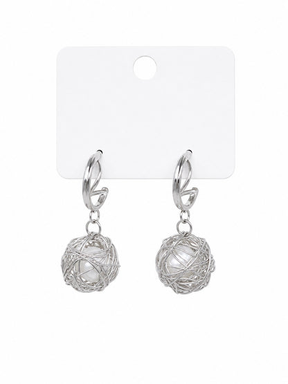 Korean Wire Ball Dangle Earrings