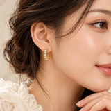 TITLIYA Premium Korean Style Gold-Tone Earrings Set for Women – Pearl, Crystal, Hoop & Geometric Designs