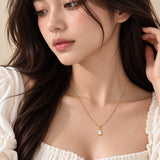 TITLIYA Korean Style Gold Mini Teardrop Pendant Necklace For Women