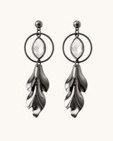 TITLIYA Korean Crystal Leaf Drop Earrings