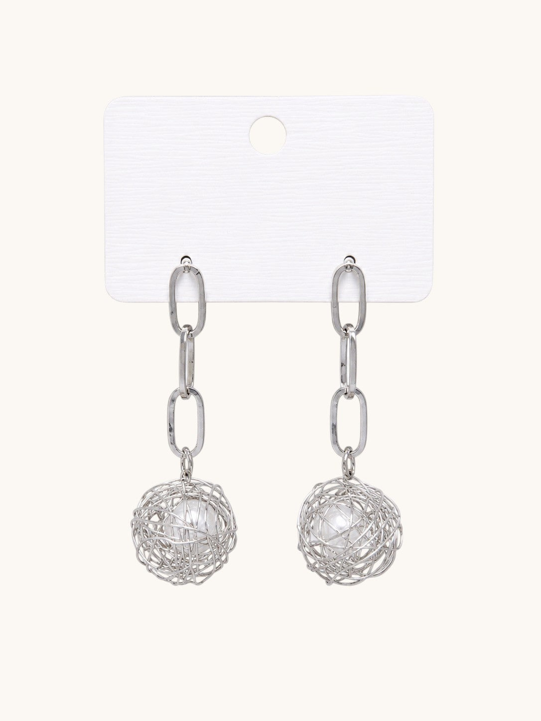 Minimalist Silver Chain Dangle Earrings