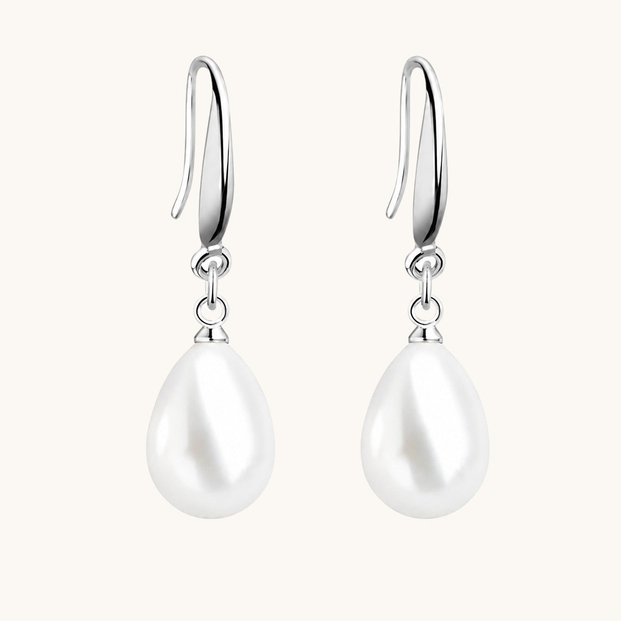 TITLIYA Korean Silver & Pearl Teardrop Earrings