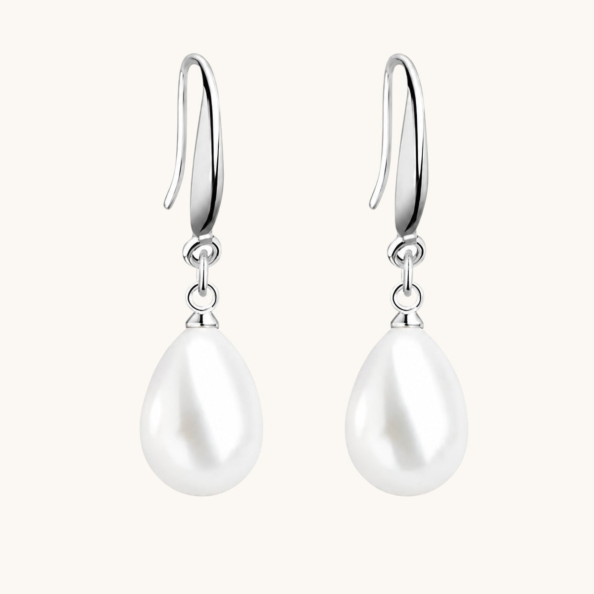 TITLIYA Korean Silver & Pearl Teardrop Earrings