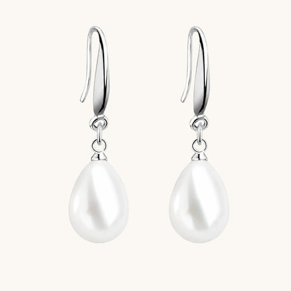 TITLIYA Korean Silver & Pearl Teardrop Earrings