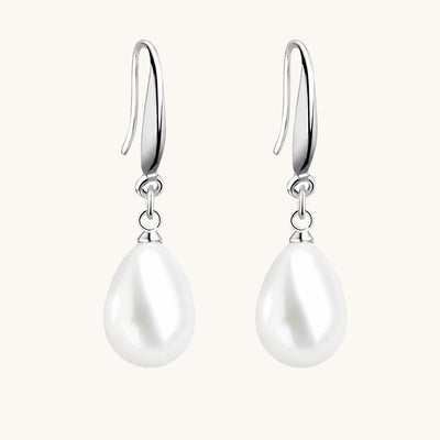 TITLIYA Korean Silver & Pearl Teardrop Earrings