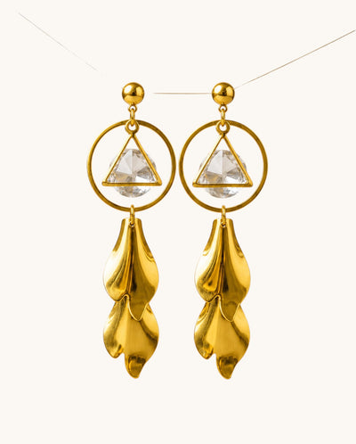 Elegant chandelier earrings with crystals