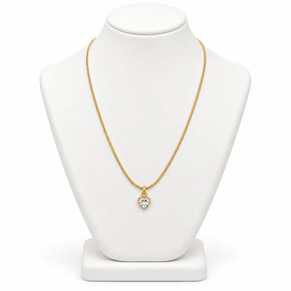 TITLIYA Korean Style Gold Mini Heart Pendant Necklace