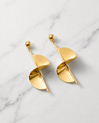 Modern Geometric Drop Earrings