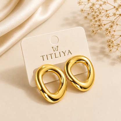 TITLIYA Korean Earrings Combo Set of 4 – Heart, Hoop, Pearl & Crystal