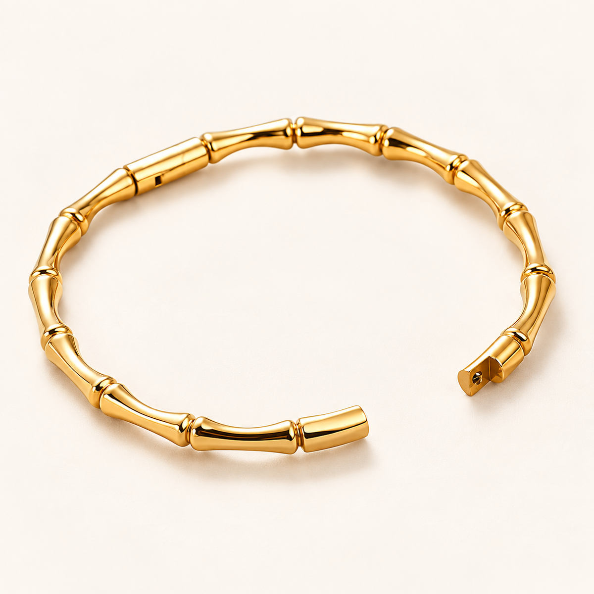TITLIYA Korean Style Gold Tone Bamboo Bracelet for Women