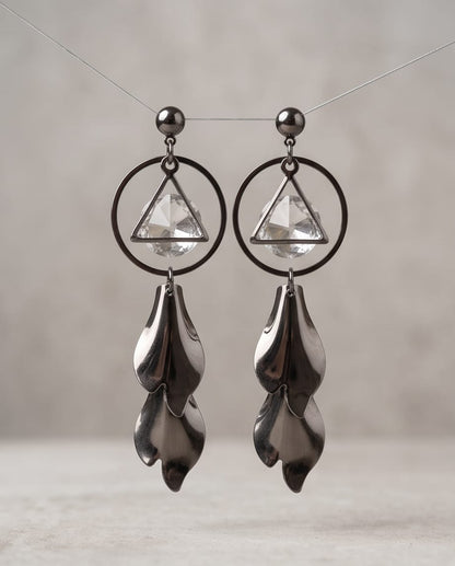 Elegant chandelier earrings with crystals