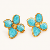 TITLIYA Korean Sea Green Flower Earrings