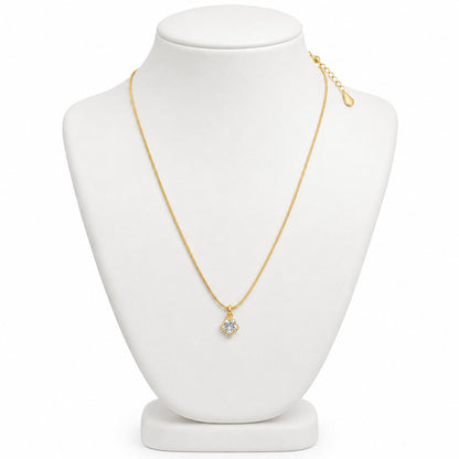 TITLIYA Korean Style Gold Mini Clover Pendant Necklace