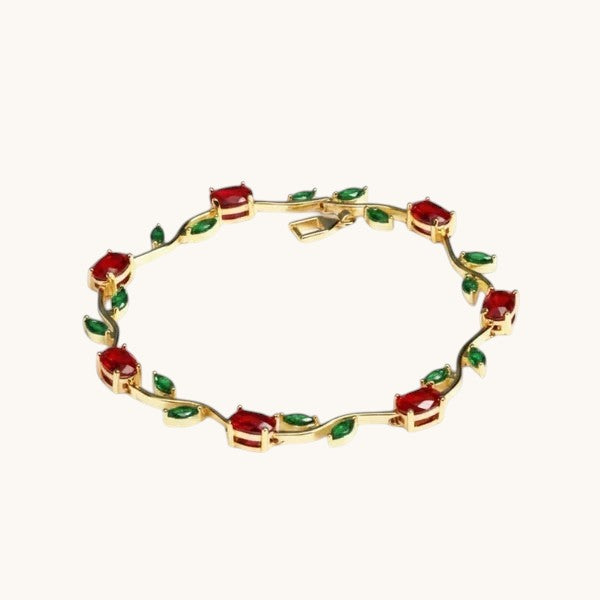 Red/Green Tulip Bracelet Titliya