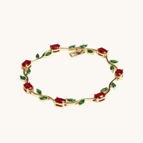 Red/Green Tulip Bracelet Titliya
