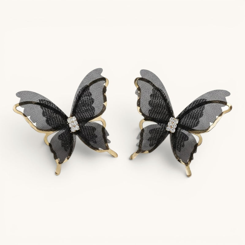 Artificial Gold Plated Korean Style Butterfly Earrings