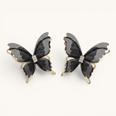 Artificial Gold Plated Korean Style Butterfly Earrings