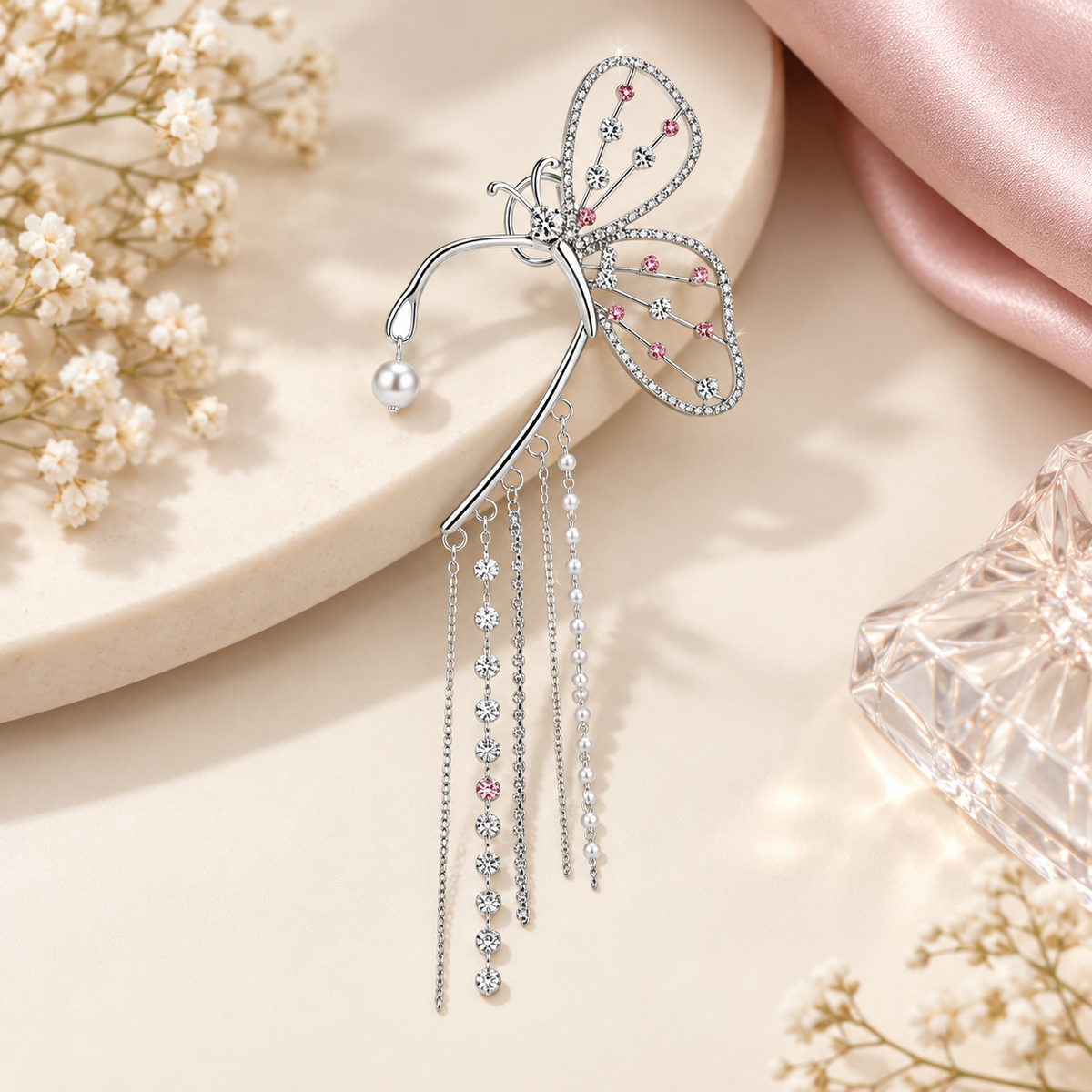 TITLIYA Butterfly Long Cuff Korean-Style Earrings