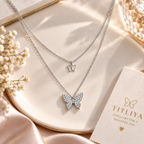 TITLIYA Korean Delicate Butterfly Chain Necklace