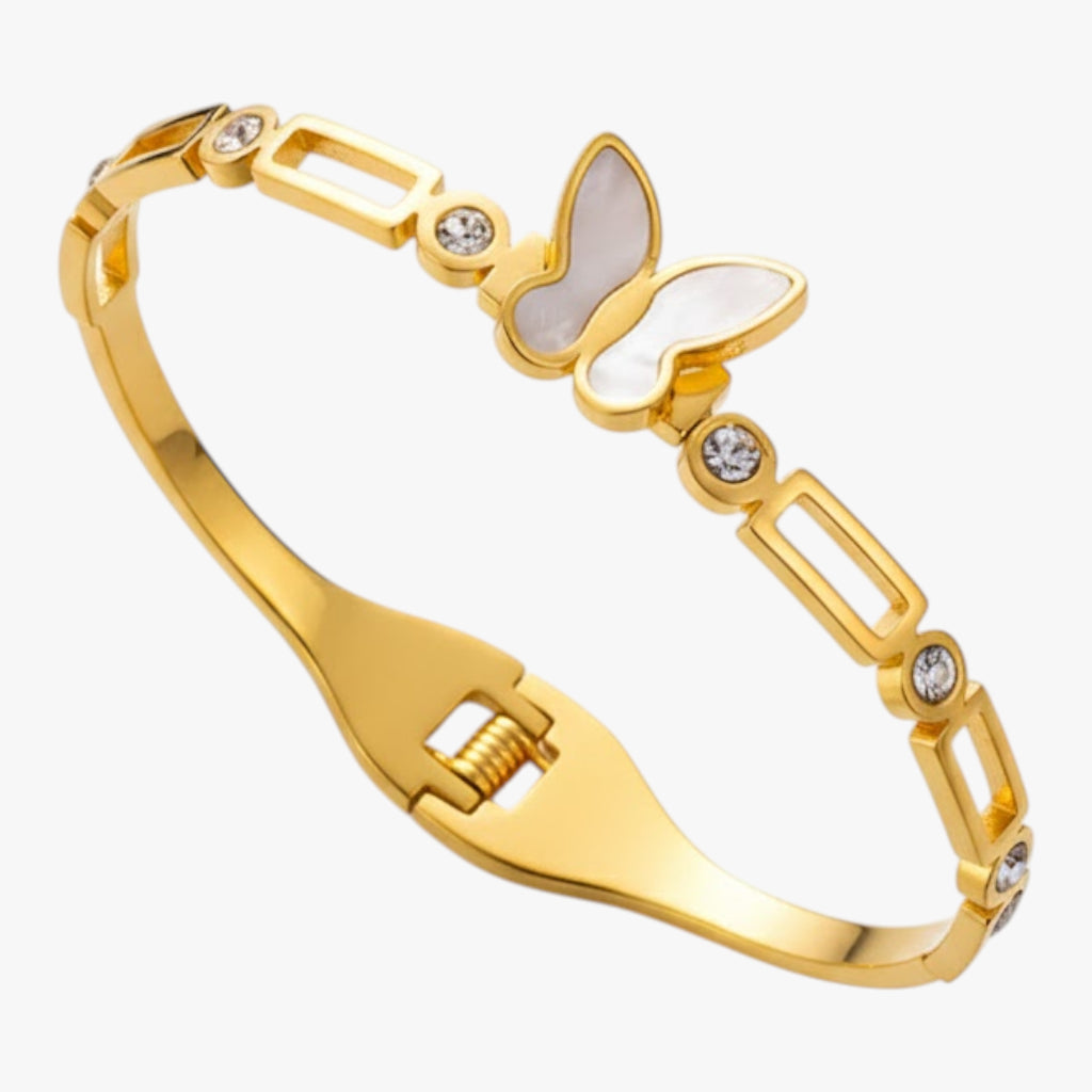 Butterfly Shape Bracelet Gold Plated Premium Design Titliya