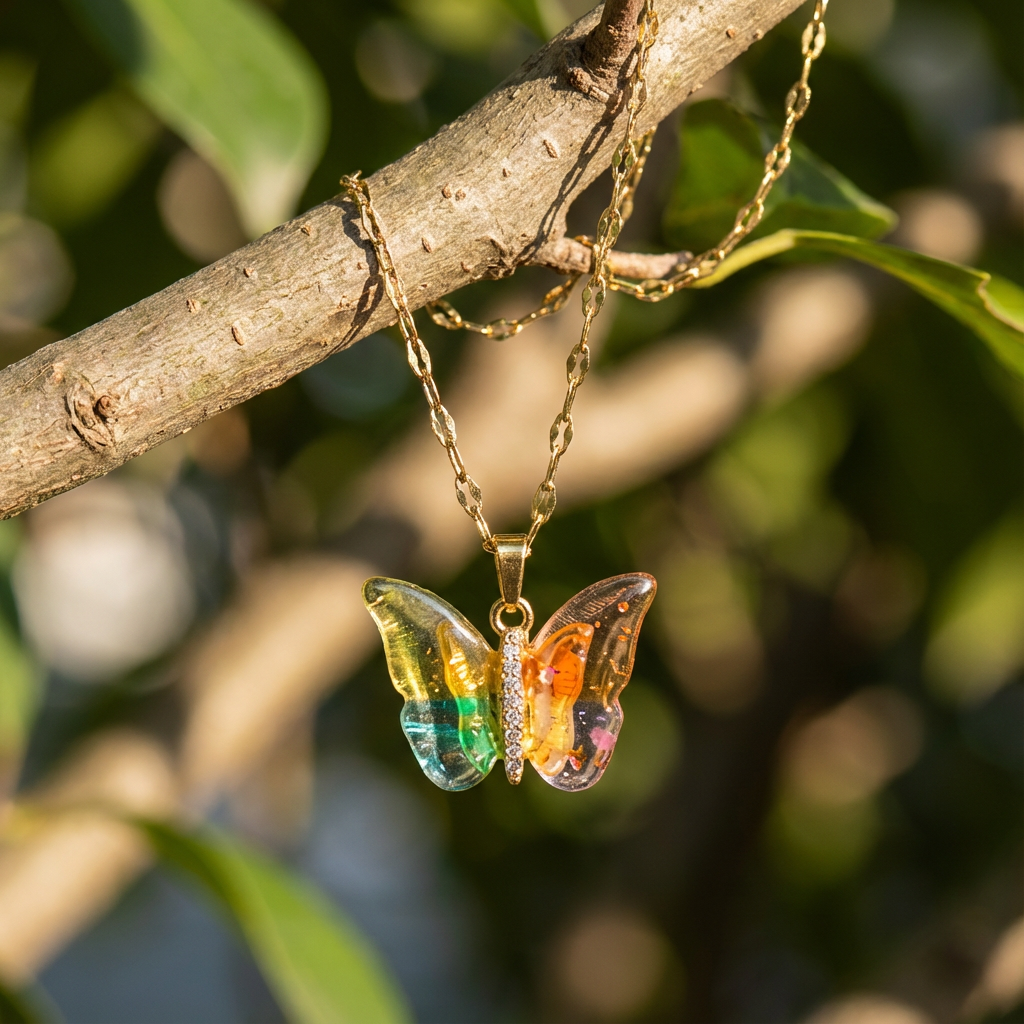 Colourful Butterfly Pendant for Girls Titliya