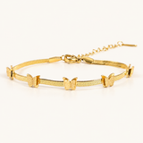 TITLIYA Korean Gold Glitter Butterfly Chain Bracelet